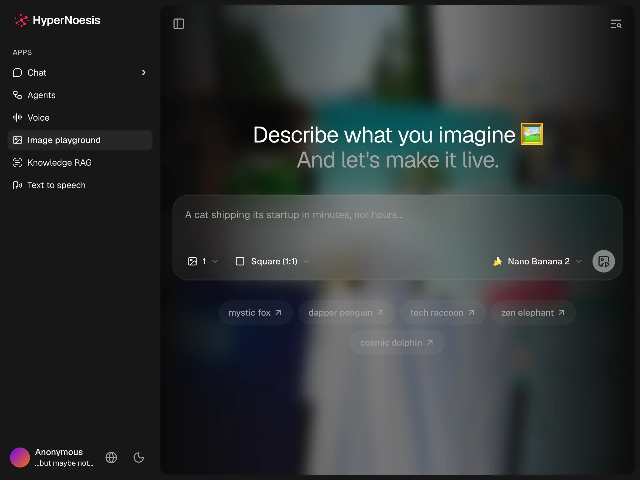 Image playground is here: create images with several AI models.