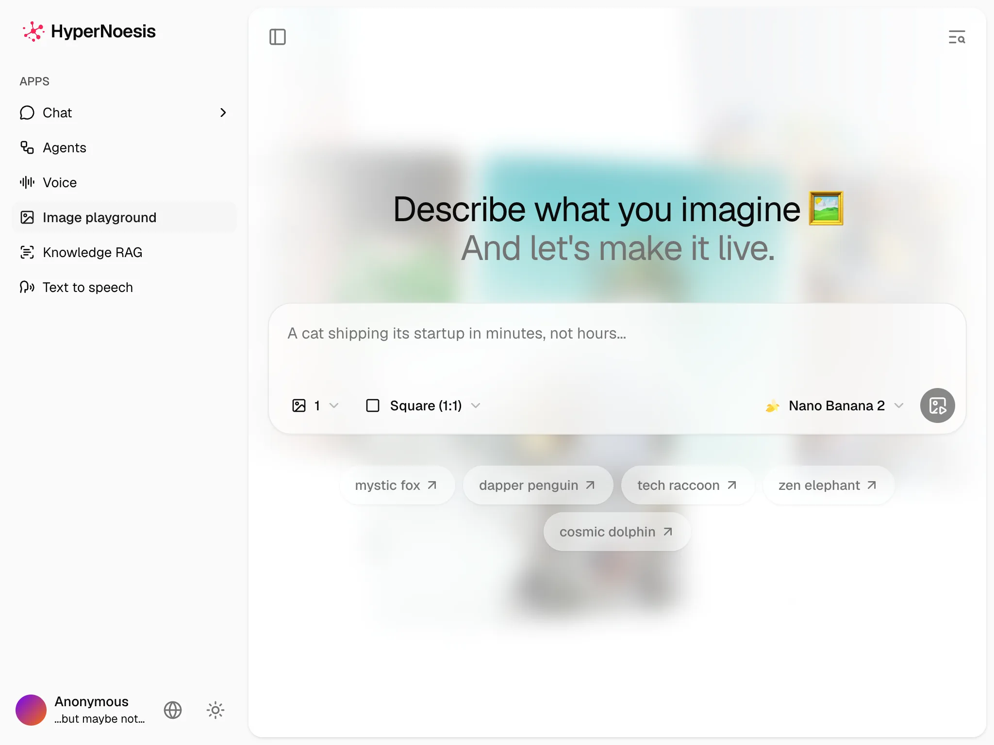 Image playground is here: create images with several AI models.