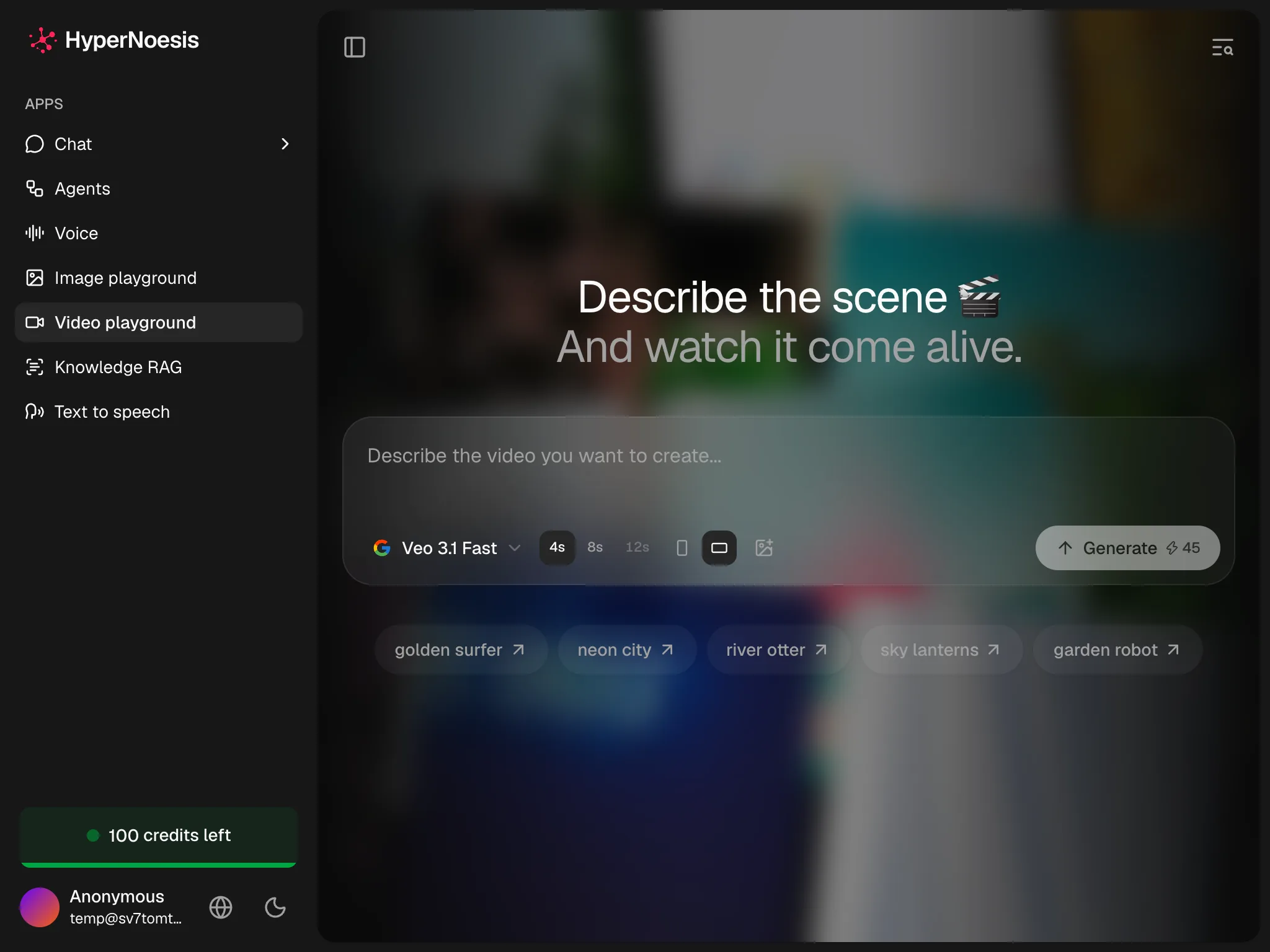 Video playground is here: make short clips from text or a starting frame.