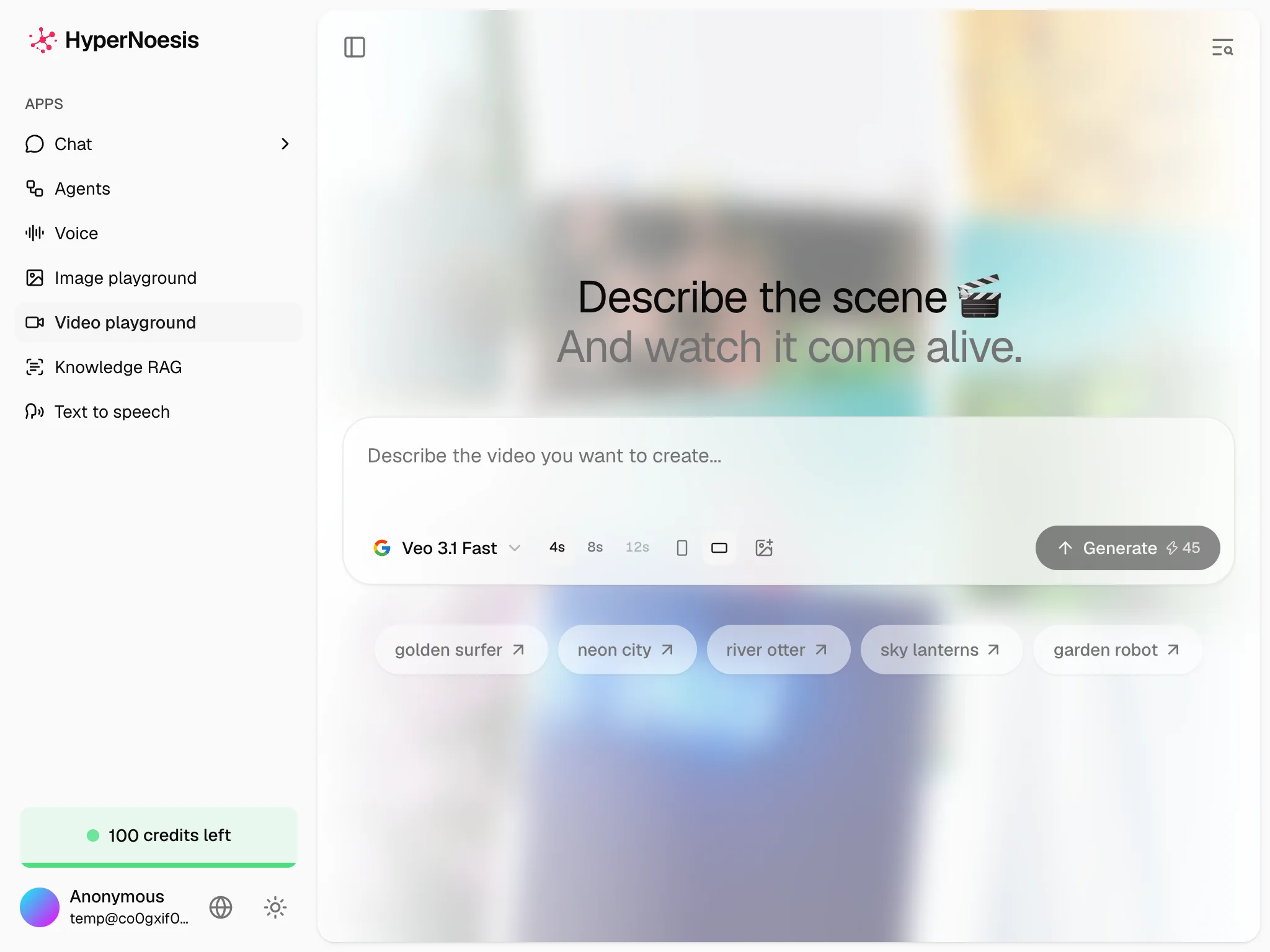 Video playground is here: make short clips from text or a starting frame.