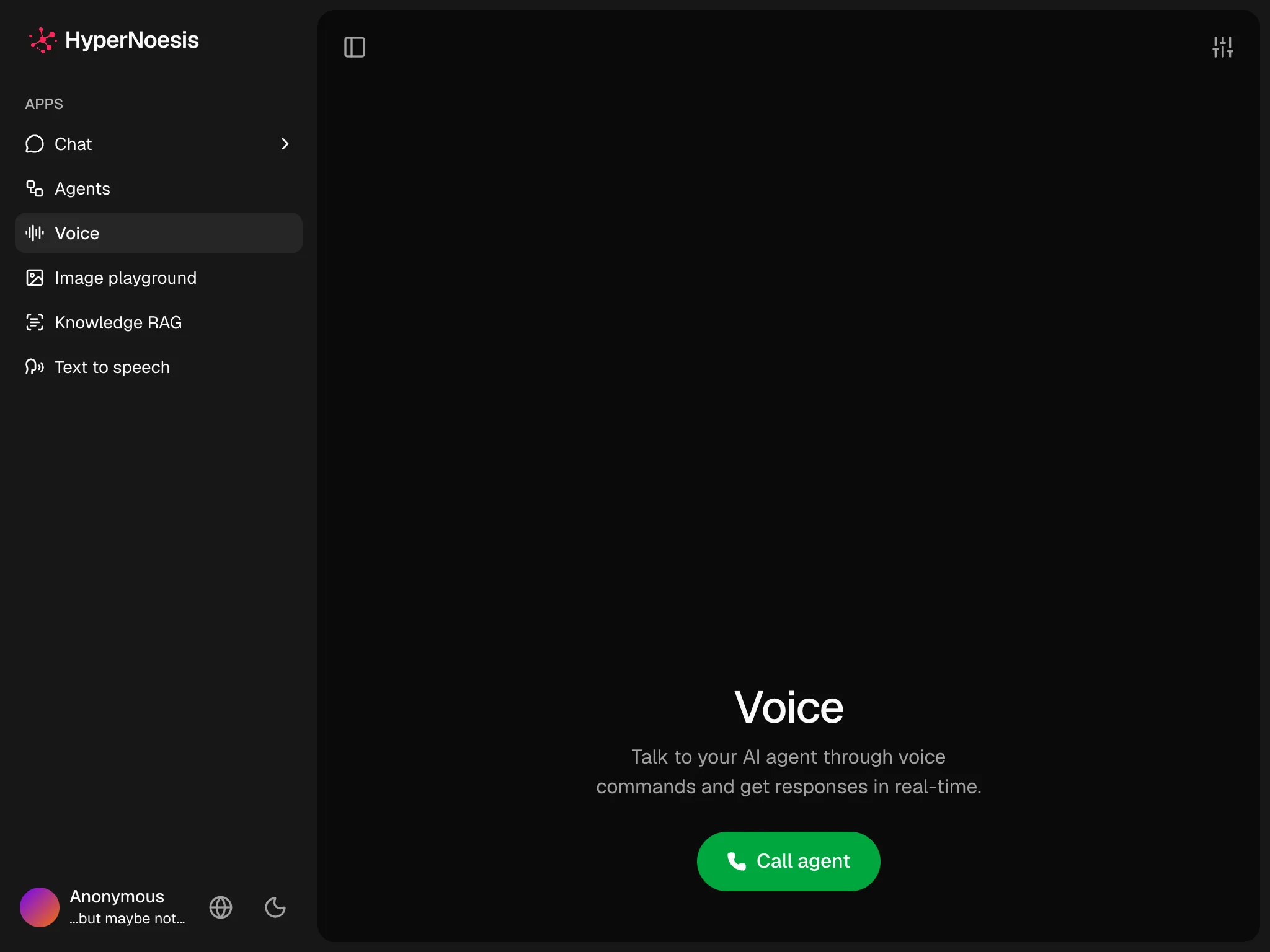 Voice is here: talk with an AI agent in real time.